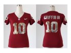 Nike women nfl jerseys washington redskins #10 robert griffin iii red[Handwork Sequin lettering Fashion]