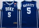 Duke Blue Devils #5 RJ Barrett Blue Nike College Basketball Jersey