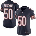 Women's Nike Chicago Bears #50 Jerrell Freeman Limited Navy Blue Rush NFL Jersey