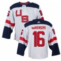 Men Adidas Team USA #16 James van Riemsdyk White Home 2016 World Cup Ice Hockey Jersey