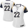 Womens Nike Los Angeles Rams #22 Trumaine Johnson White Alternate Stitched NFL Jersey