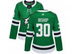 Women Adidas Dallas Stars #30 Ben Bishop Green Home Authentic Stitched NHL Jersey