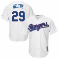 Mens Majestic Texas Rangers #29 Adrian Beltre Replica White Cooperstown MLB Jersey