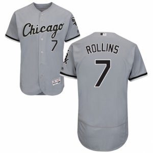 Men\'s Majestic Chicago White Sox #7 Jimmy Rollins Grey Flexbase Authentic Collection MLB Jersey