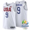 Demar Derozan USA Dream Twelve Team #9 2016 Rio Olympics White Authentic Jersey