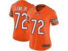 Women Nike Chicago Bears #72 Charles Leno Vapor Untouchable Limited Orange Rush NFL Jersey