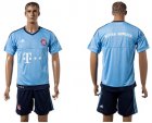 2017-18 Bayern Munich Light Blue Goalkeeper Soccer Jersey