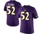 Nike Baltimore Ravens 52 R.LEWIS Pride Name & Number T-Shirt- Purple