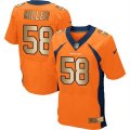 Nike Denver Broncos #58 Von Miller Orange Team Color Mens Stitched NFL New Elite Gold Jersey