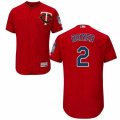 Men's Majestic Minnesota Twins #2 Brian Dozier Scarlet Flexbase Authentic Collection MLB Jersey