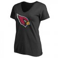 Womens Arizona Cardinals Pro Line Primary Team Logo Slim Fit T-Shirt Black