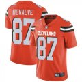 Nike Browns #87 Seth DeValve Orange Vpor Untouchable Limited Jersey