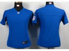 Nike Women New York Giants Blank Blue Portrait Fashion Game Jerseys