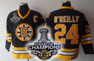 nhl boston bruins #24 o\'reilly black[2011 stanley cup champions]