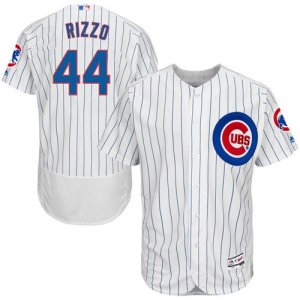 2016 Men Chicago Cubs #44 Anthony Rizzo Majestic White Flexbase Authentic Collection player Jersey