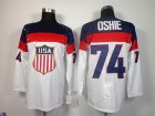 2014 Olympic Team USA #74 TJ Oshie White Stitched NHL Jersey