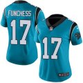 Womens Nike Carolina Panthers #17 Devin Funchess Blue Stitched NFL Limited Rush Jersey