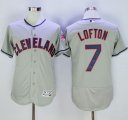 Cleveland Indians #7 Kenny Lofton Grey Flexbase Authentic Collection Stitched Baseball Jersey