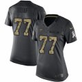 Women's Nike New Orleans Saints #77 Willie Roaf Limited Black 2016 Salute to Service NFL Jersey
