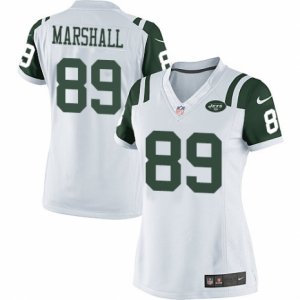 Women\'s Nike New York Jets #89 Jalin Marshall Limited White NFL Jersey