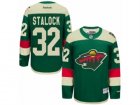 Mens Reebok Minnesota Wild #32 Alex Stalock Authentic Green 2016 Stadium Series NHL Jersey