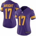 Women's Nike Minnesota Vikings #17 Jarius Wright Limited Purple Rush NFL Jersey