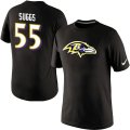 Nike Baltimore Ravens 55 SUGGS Name & Number T-Shirt Black