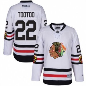 Chicago Blackhawks #22 Jordin Tootoo Authentic White 2017 Winter Classic NHL Jersey