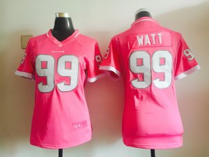 2015 women Nike Houston Texans #99 Watt pink jerseys