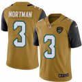 Mens Nike Jacksonville Jaguars #3 Brad Nortman Limited Gold Rush NFL Jersey