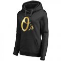 Womens Baltimore Orioles Gold Collection Pullover Hoodie Black