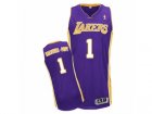 Men Adidas Los Angeles Lakers #1 Kentavious Caldwell-Pope Authentic Purple Road NBA Jersey