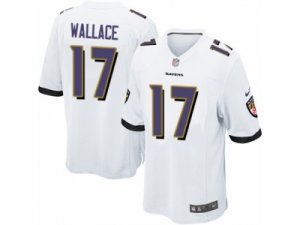 Mens Nike Baltimore Ravens #17 Mike Wallace Game White NFL Jersey