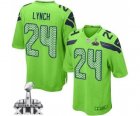 2015 Super Bowl XLIX nike youth nfl jerseys seattle seahawks #24 marshawn lynch green[nike]
