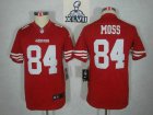 2013 Super Bowl XLVII Youth NEW NFL San Francisco 49ers #84 Moss Red (Youth Limited)