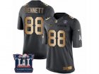 Mens Nike New England Patriots #88 Martellus Bennett Limited Black Gold Salute to Service Super Bowl LI Champions NFL Jersey
