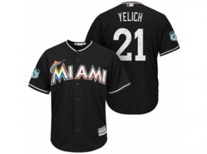 Mens Miami Marlins #21 Christian Yelich 2017 Spring Training Cool Base Stitched MLB Jersey