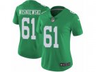 Women Nike Philadelphia Eagles #61 Stefen Wisniewski Limited Green Rush NFL Jersey