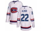 Men Adidas Montreal Canadiens #22 Karl Alzner White Authentic 2017 100 Classic Stitched NHL Jersey