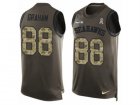 Mens Nike Seattle Seahawks #88 Jimmy Graham Limited Green Salute to Service Tank Top NFL Jersey