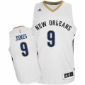 Mens Adidas New Orleans Pelicans #9 Terrence Jones Authentic White Home NBA Jersey