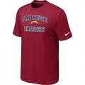 San Diego Chargers Heart & Soul Red T-Shirt