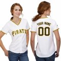 Womens Majestic Pittsburgh Pirates Customized Replica White Home Cool Base MLB Jersey