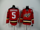 NHL Calgary Flames #5 Mark Giordano Red Stitched Jerseys(2015 new)