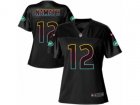 Women Nike New York Jets #12 Joe Namath Game Black Fashion NFL Jersey