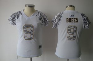 women nfl New Orleans Saints #9 brees zebra field flirt fashion white[zebra]