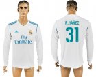 2017-18 Real Madrid 31 R.YANEZ Home Long Sleeve Thailand Soccer Jersey