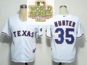 2011 world series mlb Texas Rangers #35 Tommy Hunter White