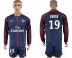 2017-18 Paris Saint-Germain 19 AURIER Home Long Sleeve Soccer Jersey