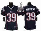 2015 Super Bowl XLIX Nike New England Patriots #39 Danny Woodhead Blue Jerseys(Game)